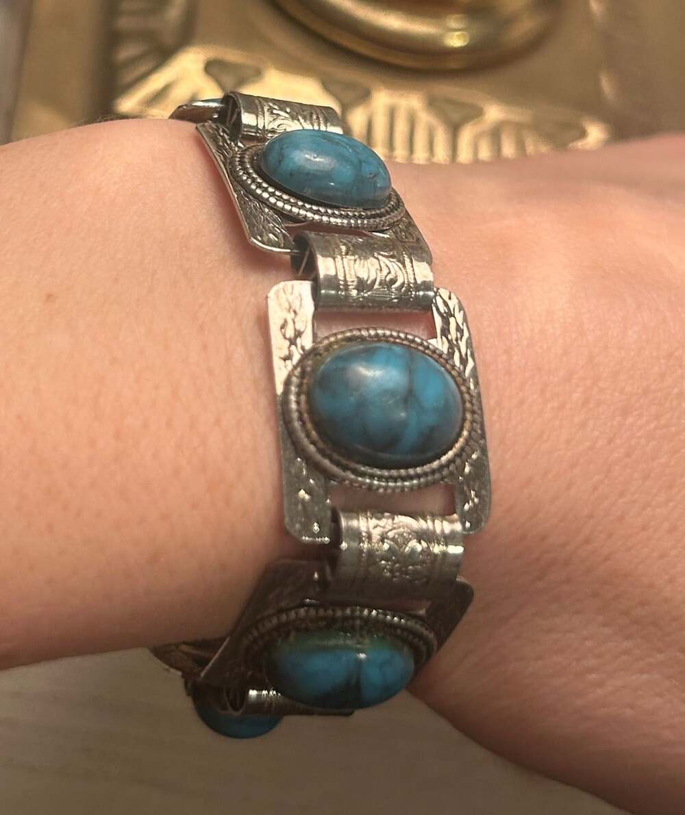 Vintage Boho Turquoise Color Statement Bracelet